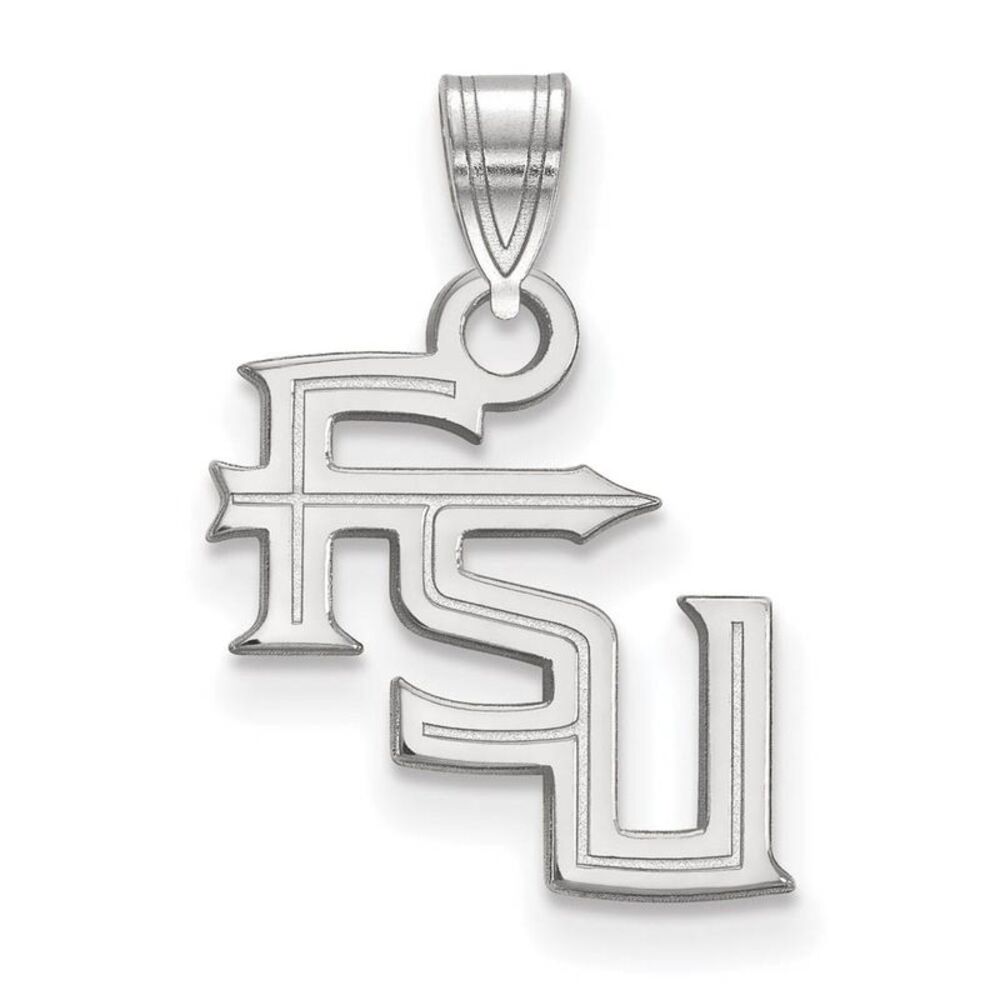 Sterling Silver Florida State Small 'FSU' Pendant
